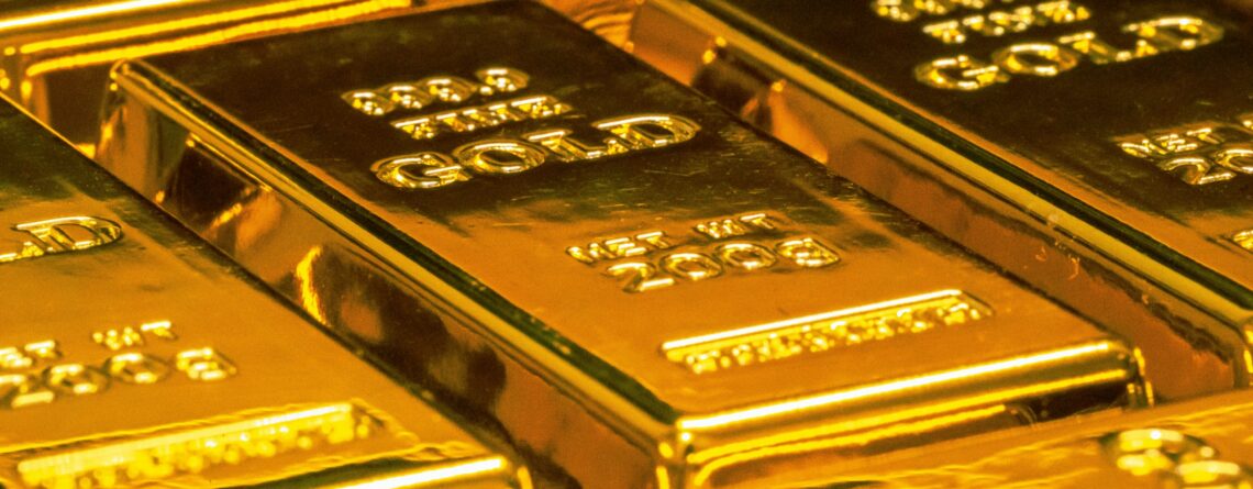 Gold bars in a secure vault representing central-bank reserves held in London