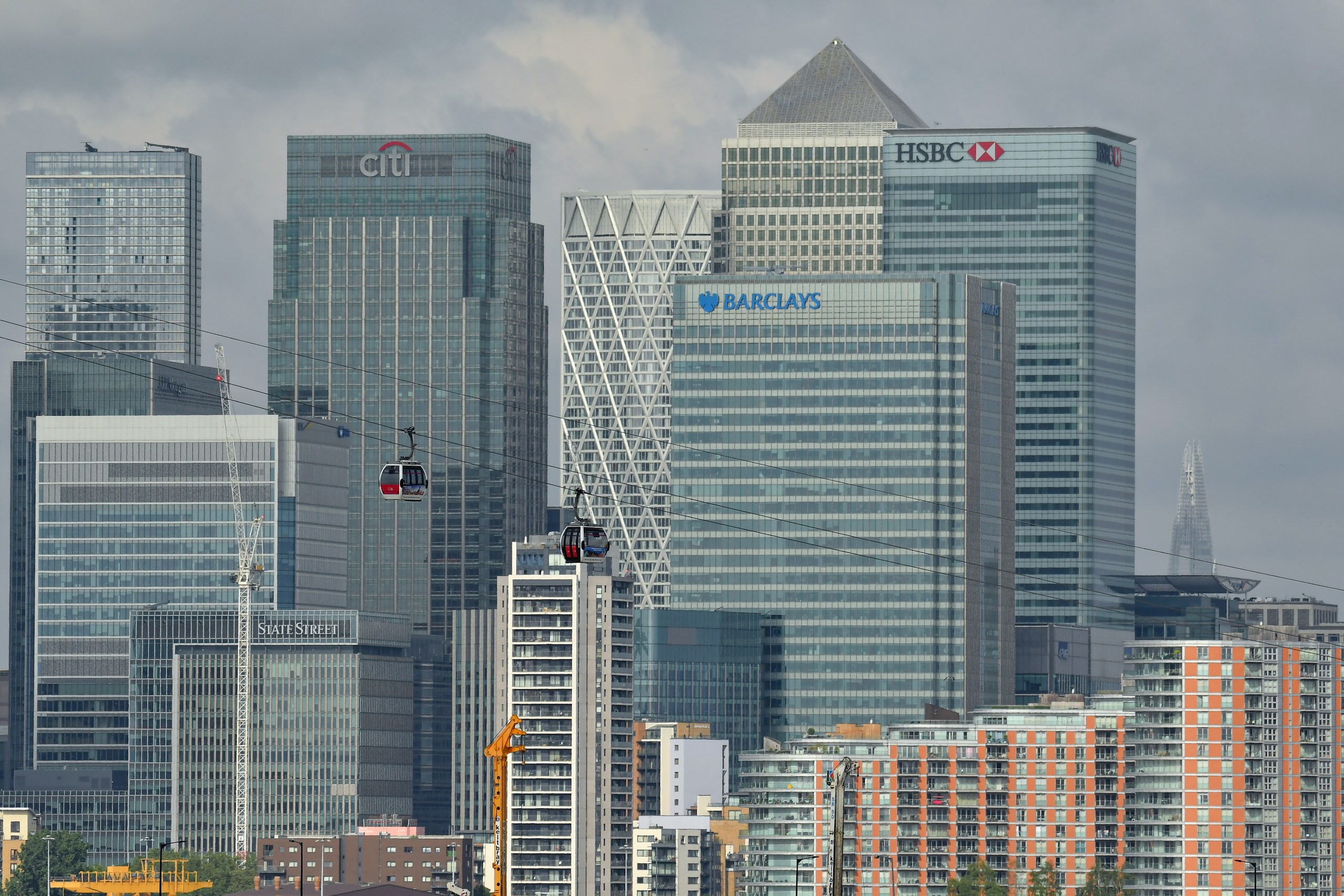 Canary Wharf financial district in London